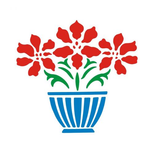 Flower Pot Car Window Truck / Van Tempo Sticker Vinyl Decals -1807