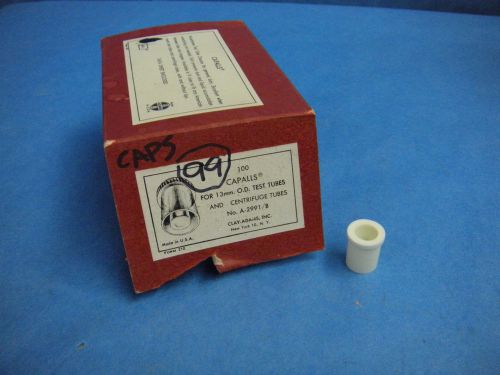 Clay-adams inc. capalls for 13mm o.d. test tubes box of 100 new a-2991/b for sale