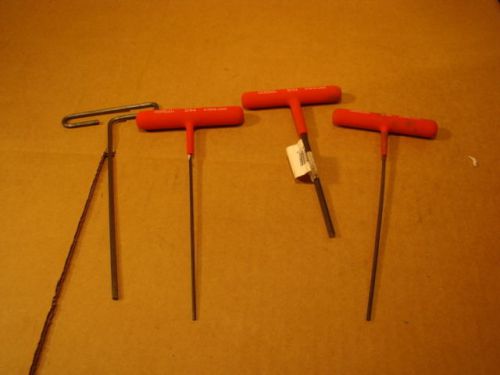 Eklind 4 pc t handle sae allen hex key wrench set 5/32,3/32,5/64,9/64 for sale