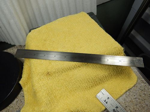Vintage old tool #270 h.f.ritter 12&#034; stainless steel ruler 8,16,32,64&#034; for sale