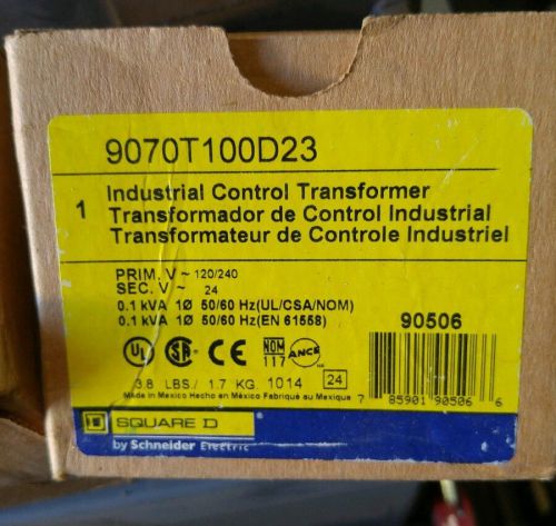 Square D 9070T100D23 Industrial Transformer Control