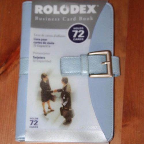 New Rolodex Blue 72 Business Card Case Envelope Cover Holder Organizer Book