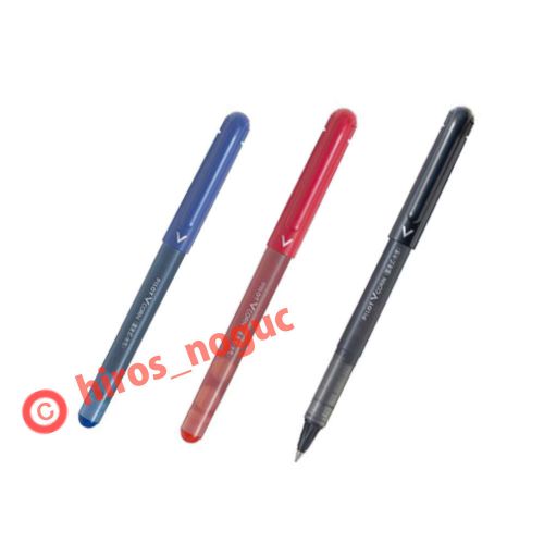 Pilot Vcorn Rolling Ball Pen, 0.5mm, Black, Blue, Red Ink, 3 color set