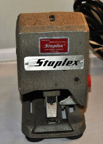 Staplex SJM-1 Vintage Electric Industrial Heavy Duty Stapler 3&#034; Throat Capacity