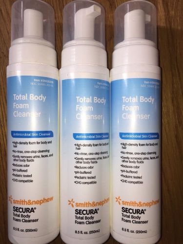 Secura Total Body Foam Cleanser 8.5 oz. Dispenser 59430300 Qty 3 FREE SHIPPING