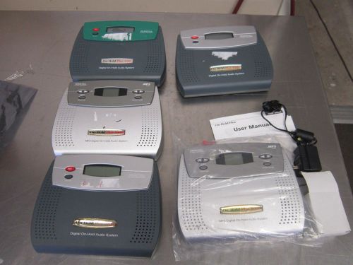 LOT OF 5 ON HOLD PLUS 4000 AND MP3 6000 DIGITAL ON-HOLD AUDIO  SYSTEMS