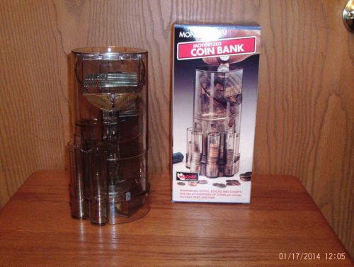 MIB MONEY MILL MOTORIZED COIN BANK AUTOMATICALLY SORTS, STACKS, &amp; COUNTS