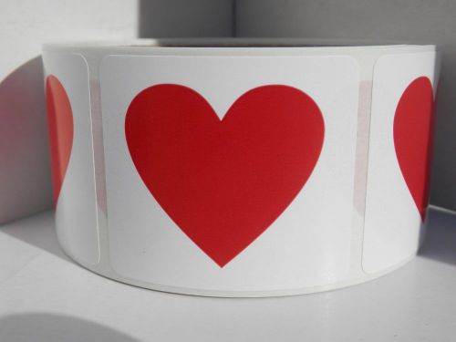 Write your own personal message with red heart 1.75x2 Stickers Labels 250/rl