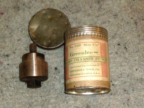 Vintage greenlee no. 730 1 5/32 &#034; inch radio chassis punch out canister for sale