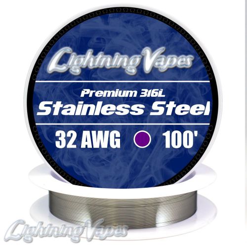 32 AWG Stainless Steel Wire 316L 0.20mm - 100&#039;