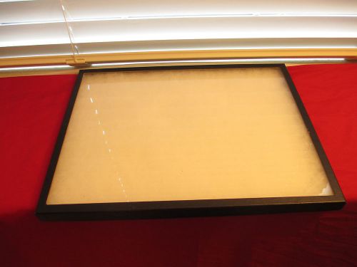 5276 Riker Mount Glass Lid Display Case Shadow Jewlery BOX TRAY 16&#034; X 12&#034; X 3/4&#034;