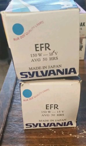 LOT OF 2 NEW Sylvania EFR 150W 15V Replacement Projector Lamp BULB ONLY