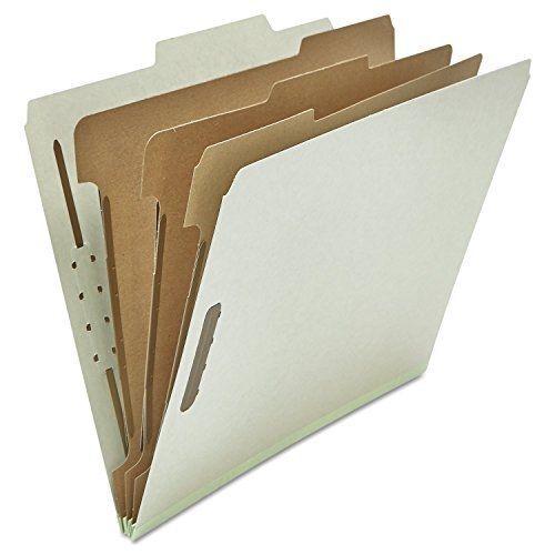 Universal 10292 Pressboard Classification Folder, Letter, Eight-Section, Gray,