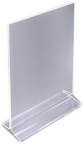24-pack acrylic plastic menu holder 5&#034;x7&#034; clear table card display menu ad frame for sale