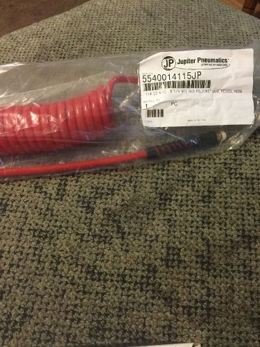 Jupiter pneumatics 5540014115jp - 1/4 x15&#039;x1/4 npt red polyurethane recoil hose for sale
