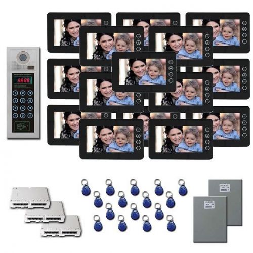 Office building video entry 16 7&#034; door camera monitor key for kit for sale