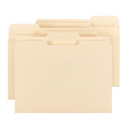 Smead Manila File Folder 1/3-Cut Tab Letter Size Manila 100 per Box