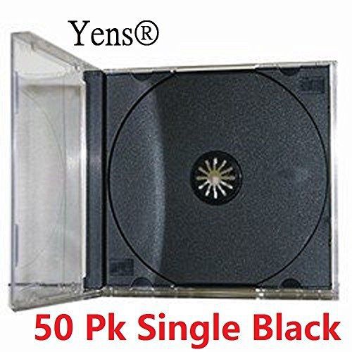 Yens® Yens Standard CD Jewel Case Assembled, Black, 50 Piece