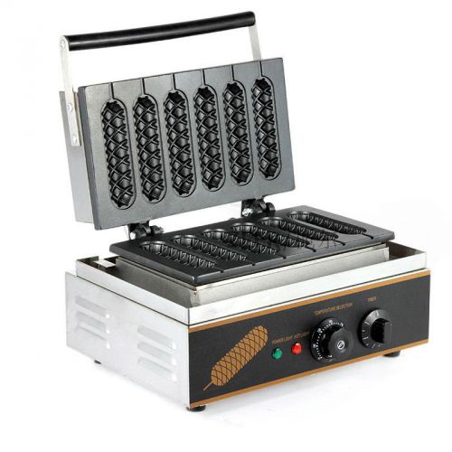 Sausage corn hot dog machine french muffin hot dog crispy machine six grid 220v for sale