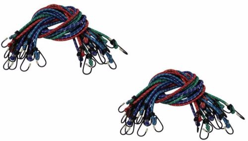 20 PC 30&#034; Long Bungee Cord Set Light Duty - Secure Tie Down Cords