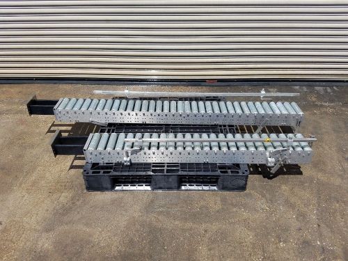 (2) 7.5” gravity roller conveyor sections, roller case conveyor for sale