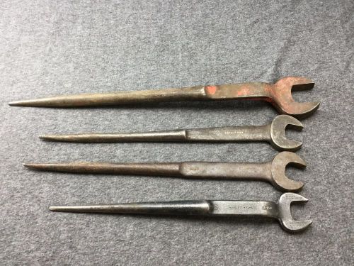 Vintage ironworker usa steel spud wrench armstrong klein rare excellent set of 4 for sale