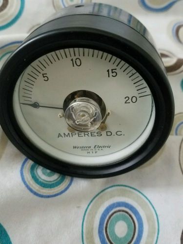 Vintage Collectible Western Electric Gauge Amperes D.C. H1F