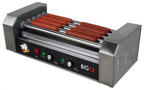 Roller Dog Stainless Steel 12 Hotdog Roller W/ Drip Tray