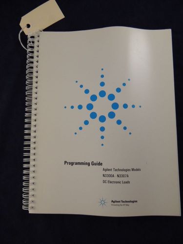 Agilent Technologies Models N3300A-N3307A Programming Guide Manual