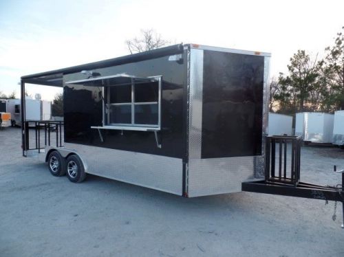 Concession Trailer 8.5 X 20 Black BBQ Food Event Catering