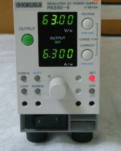 KIKUSUI PAS60-6 Regulated DC Power Supply