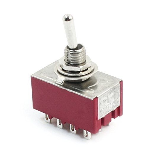 uxcell® 4PDT 2 Positions Latching 12-Terminals Toggle Switch AC250V 2A 125V 6A
