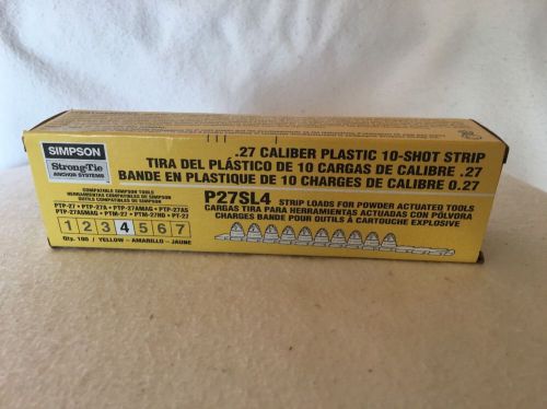 Simpson strong-tie p27sl4 .27 caliber 10-shot strip loads - yellow  (100) for sale