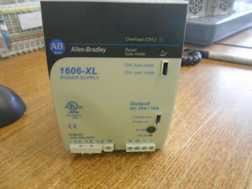 ALLEN BRADLEY POWER SUPPLY OUTPUT DC 24V/10A INPUT 3AC 400-500V 1606-XL