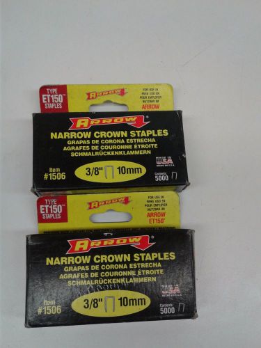 Arrow 3rca6, narrow crown 3/8&#034; staples 2pk of 5000 (nn1117-2*a) for sale