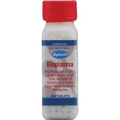 Hylands Bioplasm Cell Salt Tablet - 500 per pack -- 3 packs per case.