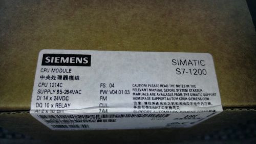 NEW Siemens CPU 1214C AC/DC/Rly 6ES7 214-1BG40-0XB0