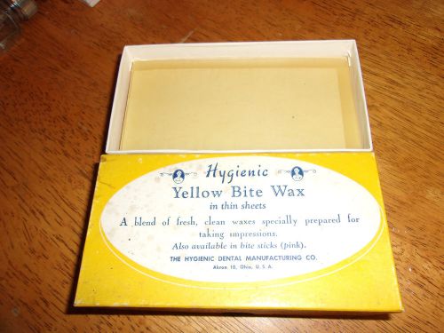 13 OUNCES OF VINTAGE NOS HYGIENIC YELLOW BITE WAX IN THIN SHEETS FOR IMPRESSIONS