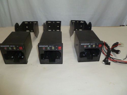 THREE Kenwood KVC-5A TK-280 TK-380 Two Way Radio Vehicle Battery Chargers