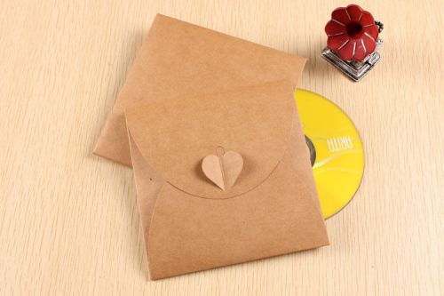 20X Kraft Paper CD DVD Bag Sleeve Case Cover Envelopes Retail Disc CD Packaging