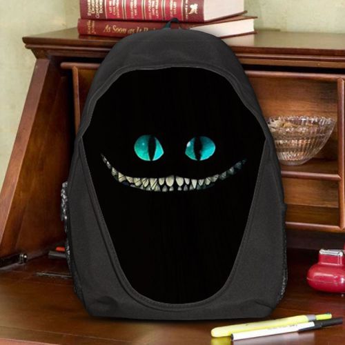 Alice in Wonderland Cheshire Cat Teen Kids Canvas School Backpack Bag Rucksack
