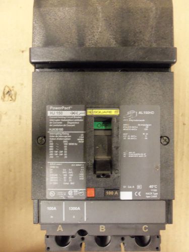 Square d hja hja36100 100 amp 3 pole 600v circuit breaker for sale