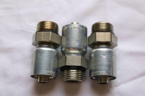 10543-12-8 parker # 12 male sae  with o-ring x 1/2&#034; i.d. hose fitting qty 3 for sale