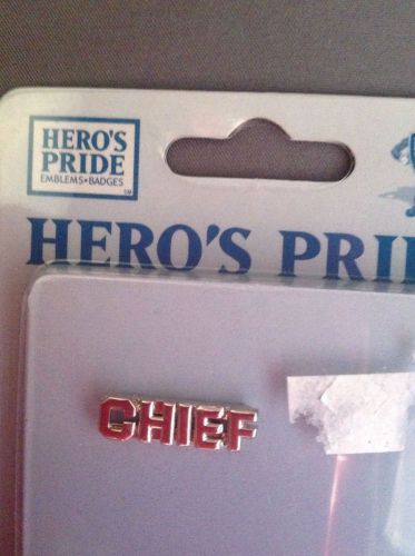 NIP Hero&#039;s Pride &#034;CHIEF&#034; Collar Brass - Nickel Silver POLICE FIRE
