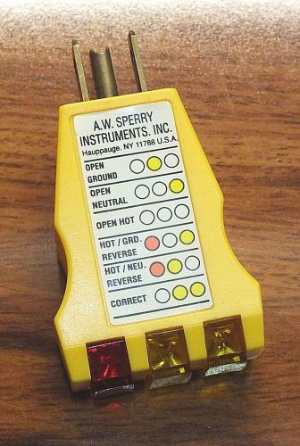 A.W Sperry Instruments (CA-300A) 3 Wire Circuit Yellow Analyzer *Made In U.S.A*