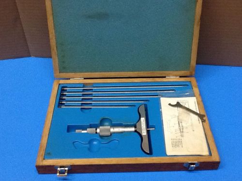 Vintage Fowler Micrometer 0 - 6&#034; Inch # 52-225-015 Complete Wooden Box