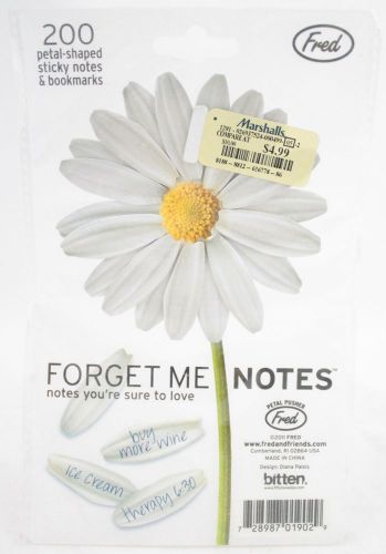 Nwt forget me notes 200 petal shaped sticky notes and bookmarks for sale