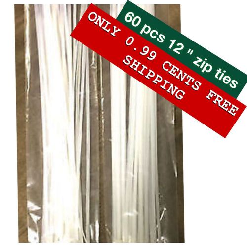 Zip Ties 60pcs for Only 0.99 CENTS Professional Grade 12&#034; FREE SHIPPING