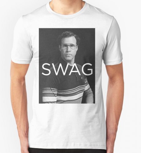 Will Ferrell Swagger Men&#039;s White Tees T-Shirt Clothing