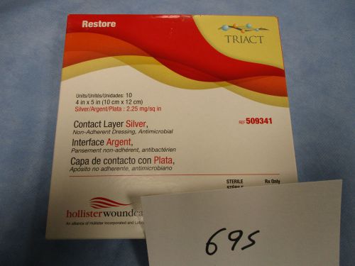 Hollister RESTORE Antimicrobial Contact Silver Dressing # 509341 (box/10) 2018